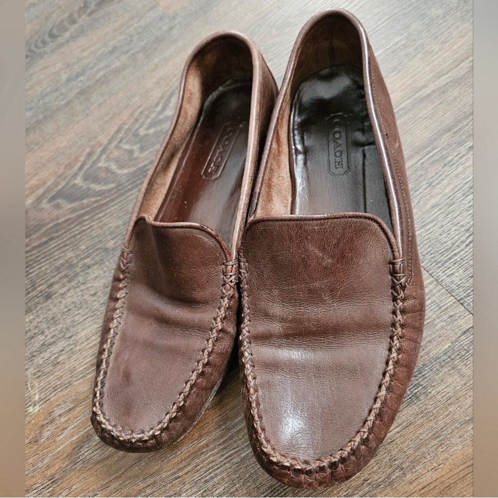 Vintage Brown Coach Leather Loafers